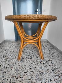 tavolo in vimini 