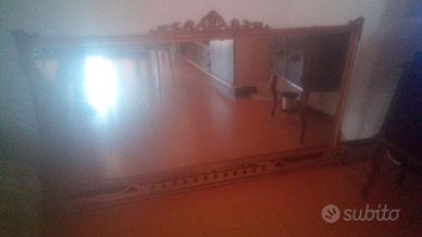 GRANDE SPECCHIO LEGNO DORATO DEL XX SECOLO