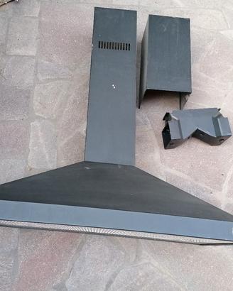 Cappa cucina da 90 in acciaio nera