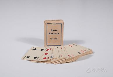 Mini carte da gioco anni '40 Balilla 4,5x3,5 cm.
