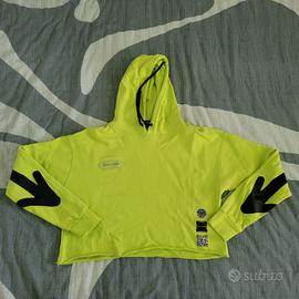 Felpa verde fluo Disclaimer XS