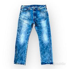 Jeans Levi's 501 tg 36x32 slavati uomo dritti larg