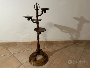 ANTICO CANDELABRO O PORTA PIANTINE IN LEGNO
