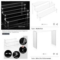 espositori plexiglass  per vetrine 
