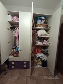 Cameretta bambina viola/bianco