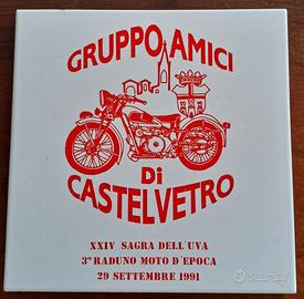PIASTRELLA AMICI DI CASTELVETRO – MOTO - 1991