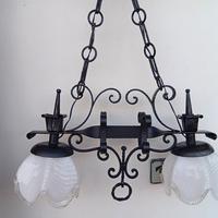 lampadario in ferro battuto 
