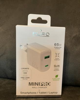 Caricabatterie PURO MiniPro 65WGaN NUOVO SIGILLATO
