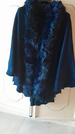 mantella con pelliccia sintetica 