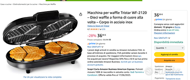 Macchina per waffle Tristar WF-2120 - Dieci waffle