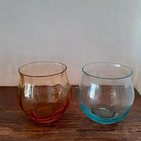 Coppia di bicchieri di vetro di Murano Nason vin