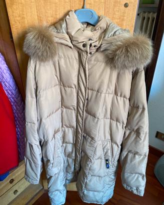 Giacca beige con cappuccio donna