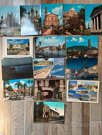 Set di 15 cartoline/francobolli tema città italian