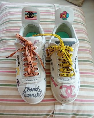 scarpe sneakers donna firma Chanel Pharrell