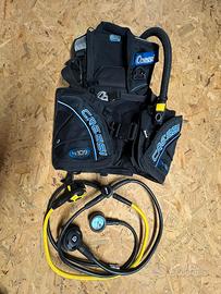 GAV Cressi + erogatore + 2 coppie pinne