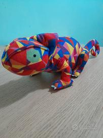 Peluche design a forma di camaleonte (30x12cm)