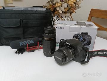 Canon Eos 700D con due obiettivi e accessori vari 