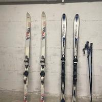 due paia di SCI uomo e donna h 168