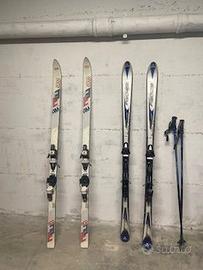 due paia di SCI uomo e donna h 168