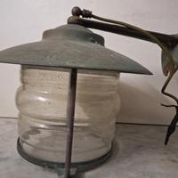 lanterna vetro e ottone da esterno
