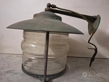 lanterna vetro e ottone da esterno