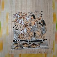 papiro egiziano scena caccia