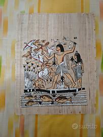 papiro egiziano scena caccia