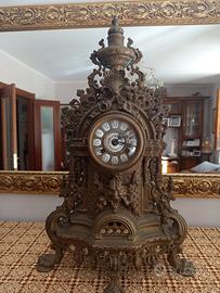coppia di lumi in ottime e orologio 