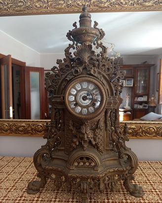 coppia di lumi in ottime e orologio 