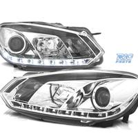 FARI VOLKSWAGEN VW GOLF 6 08-12 DRL FONDO CROMATO