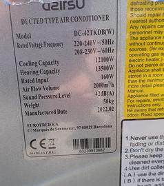 climatizzatore daitsu scheda