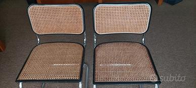 Sedie ufficio in paglia ed acciao