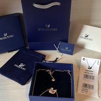 Collana Swarovski Pink Diamond con Cigno