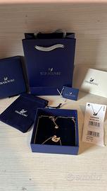 Collana Swarovski Pink Diamond con Cigno