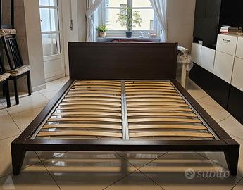 Letto Matrimoniale Legno Massiccio + Materasso