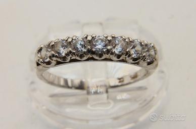 Splendido anello argento pavè pietre CZ