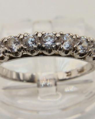 Splendido anello argento pavè pietre CZ