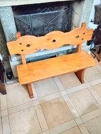 Panca rustica in legno massello – Stile montagna 