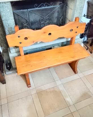 Panca rustica in legno massello – Stile montagna 