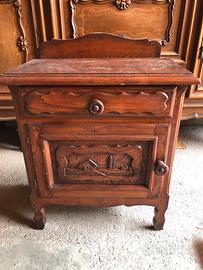 Comodino rustico legno artigianato montagna