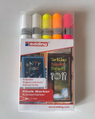 Edding 4095 pennarelli a gesso liquido per  vetri