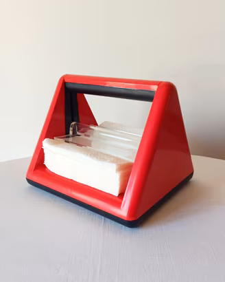 Biesse portatovaglioli rosso, vintage