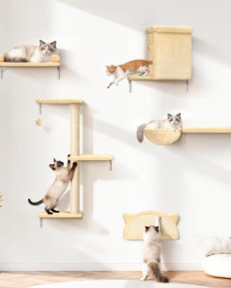 Set Mobili da Parete per Gatti da Arrampicata, Men