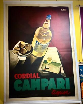 Manifesto Pubblicit Nizzoli Cordial Campari liquor