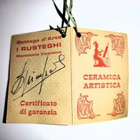 Certificato CERAMICA ARTISTICA VALERIO SPIMPOLO
