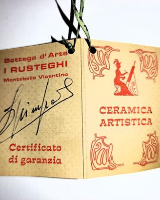 Certificato CERAMICA ARTISTICA VALERIO SPIMPOLO