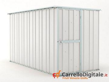 deposito attrezzi giardino 175x307cm 5,4mq bianco