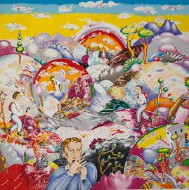 Luca Alinari grande litografia paesaggistica