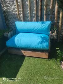 Cuscini esterno pallet turchese