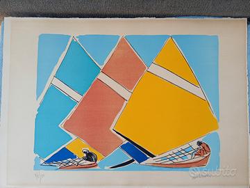 litografia a colori di Sante Monachesi